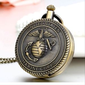 United States Marine Corps pocket watch.  USMC belt buckles and rings available